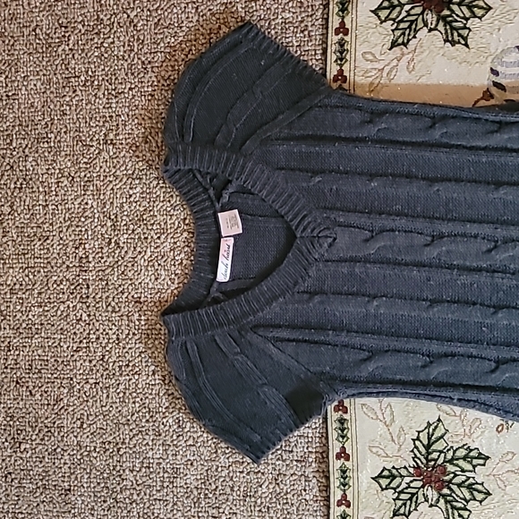 Gently loved Long sweater by Derek Heart size Girls medium 10/12 EUC dark grey - Picture 4 of 10